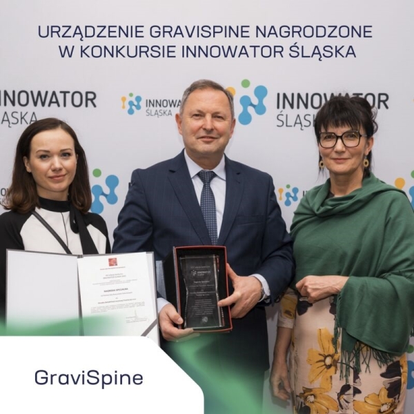 The GraviSpine device awarded in The Innovator of Silesia competition