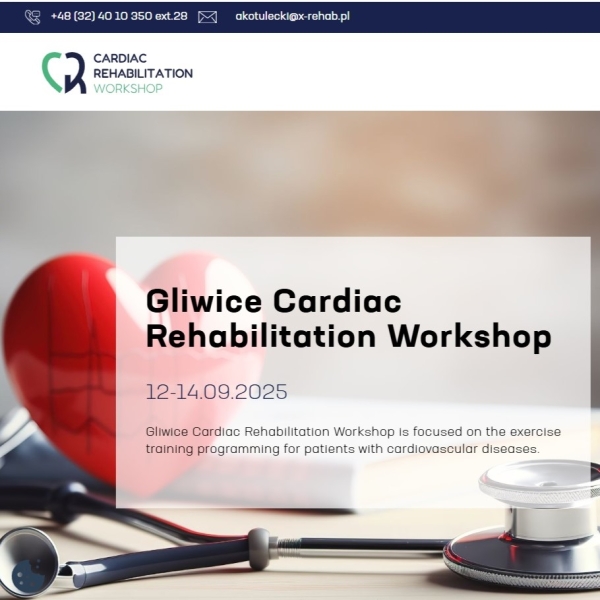 Registration for the Gliwice Cardiac Rehabilitation Workshop 2025 is now open!